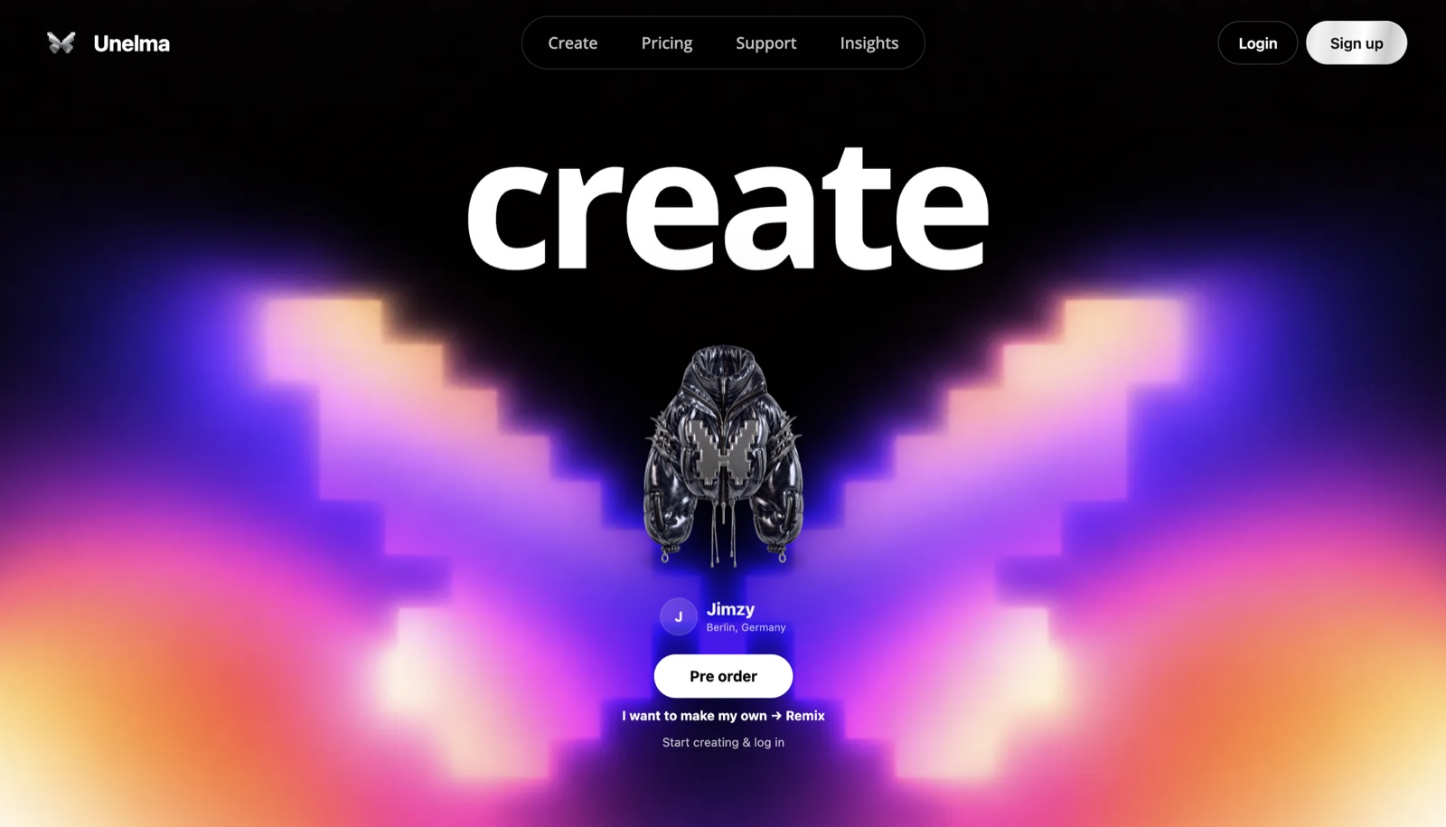 The Unelma home page